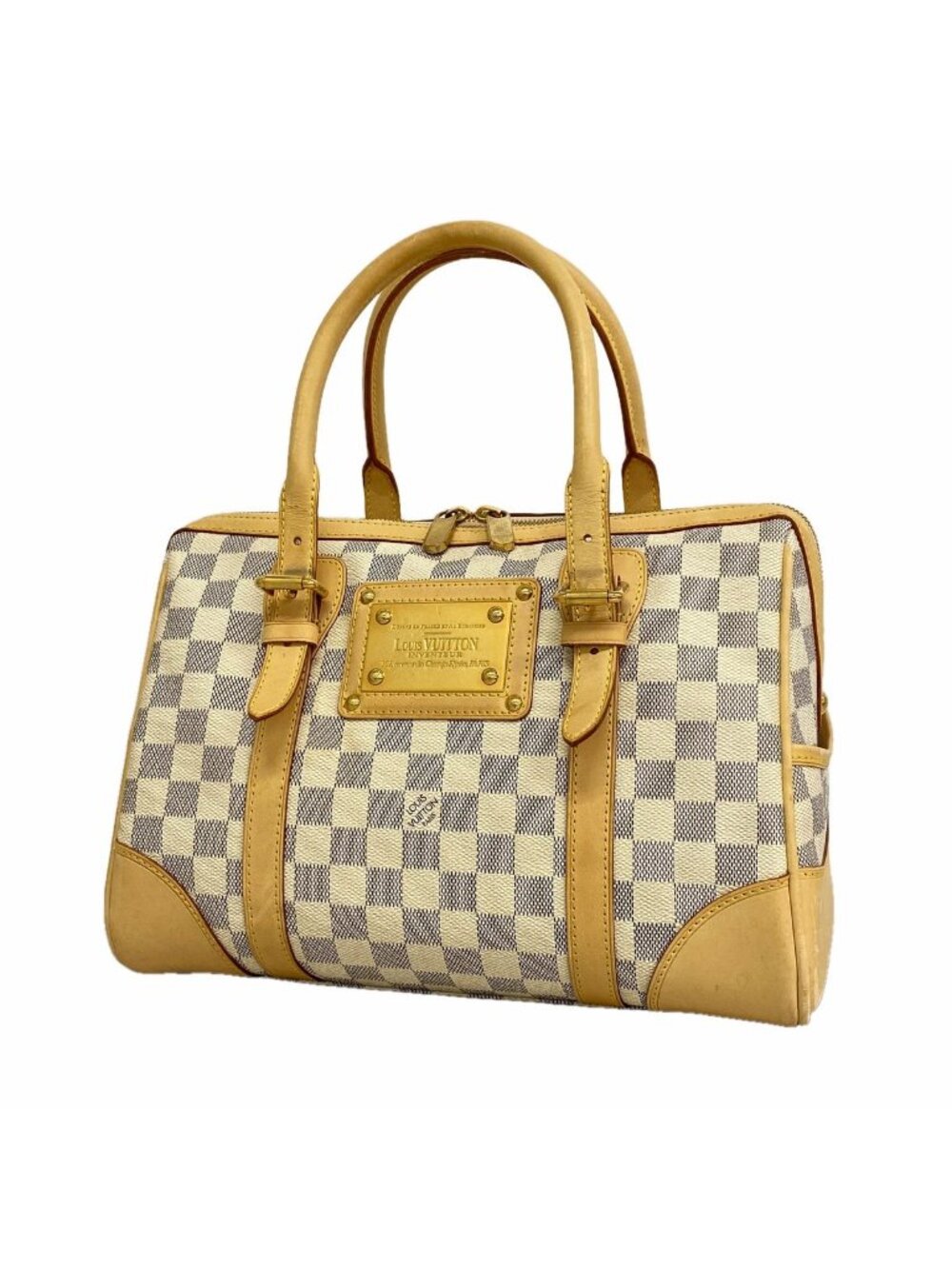 Louis Vuitton Handbag Damier Azur Berkeley White